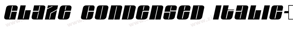 Glaze Condensed Italic字体转换
